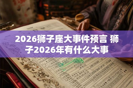2026狮子座大事件预言 狮子2026年有什么大事