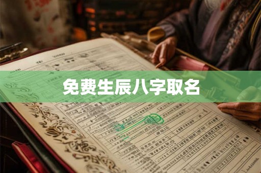 免费生辰八字取名
