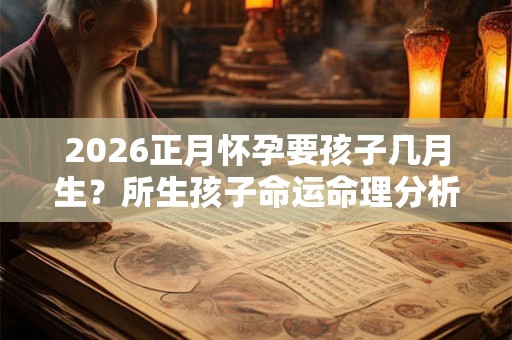 2026正月怀孕要孩子几月生？所生孩子命运命理分析！