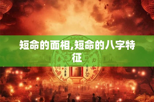 短命的面相,短命的八字特征