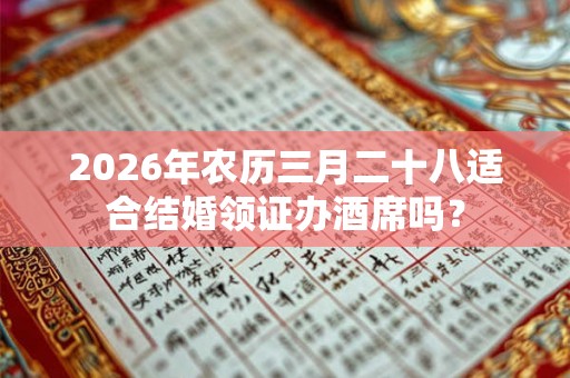 2026年农历三月二十八适合结婚领证办酒席吗？