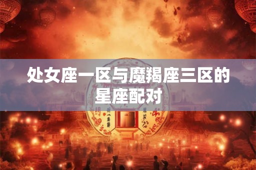 处女座一区与魔羯座三区的星座配对