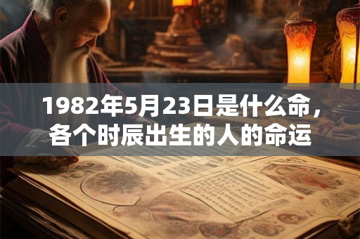 1982年5月23日是什么命，各个时辰出生的人的命运