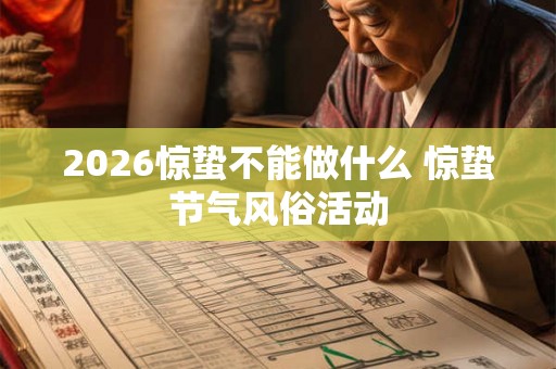 2026惊蛰不能做什么 惊蛰节气风俗活动