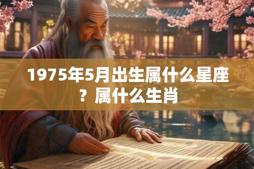 1975年5月出生属什么星座？属什么生肖