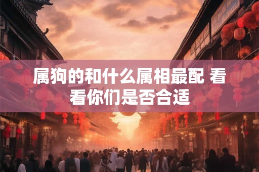 属狗的和什么属相最配 看看你们是否合适