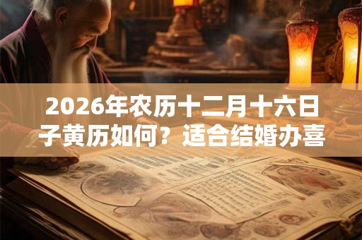 2026年农历十二月十六日子黄历如何？适合结婚办喜事吗？