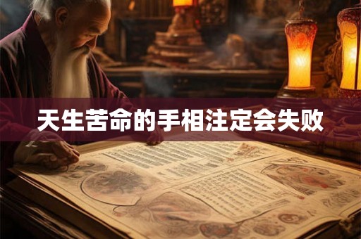 天生苦命的手相注定会失败 天生苦命的手相注定会失败