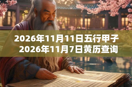 2026年11月11日五行甲子  2026年11月7日黄历查询