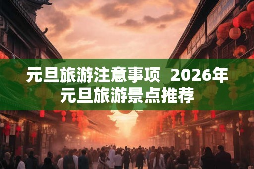 元旦旅游注意事项  2026年元旦旅游景点推荐