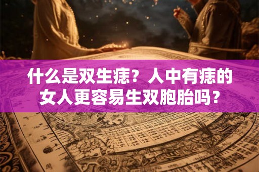 什么是双生痣？人中有痣的女人更容易生双胞胎吗？