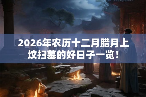 2026年农历十二月腊月上坟扫墓的好日子一览! 2026年农历十二月腊月上坟扫墓的好日子一览!