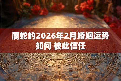 属蛇的2026年2月婚姻运势如何 彼此信任