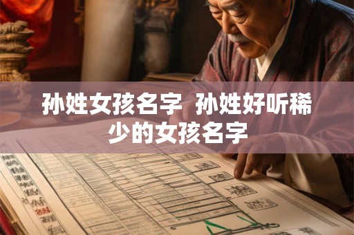 孙姓女孩名字 孙姓好听稀少的女孩名字 孙姓女孩名字 孙姓好听稀少的女孩名字