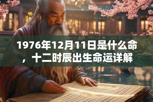 1976年12月11日是什么命，十二时辰出生命运详解