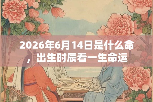 2026年6月14日是什么命，出生时辰看一生命运