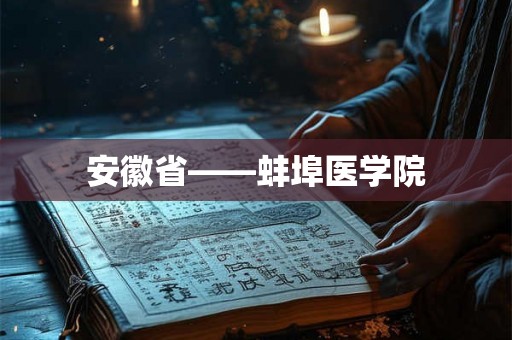 安徽省——蚌埠医学院