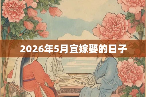 2026年5月宜嫁娶的日子