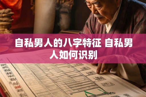 自私男人的八字特征 自私男人如何识别