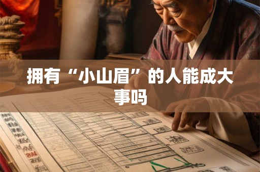 拥有“小山眉”的人能成大事吗