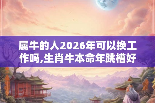 属牛的人2026年可以换工作吗,生肖牛本命年跳槽好不好？