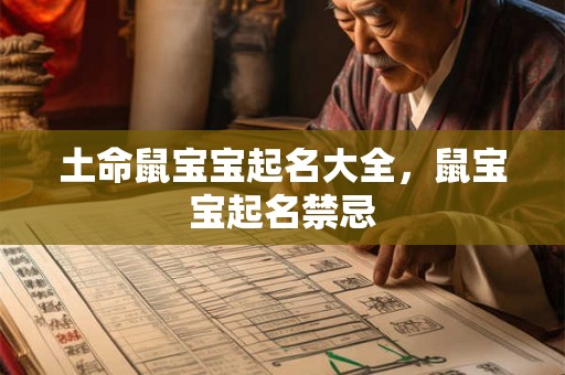 土命鼠宝宝起名大全，鼠宝宝起名禁忌