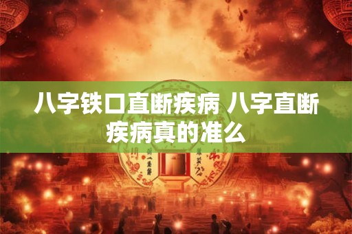 八字铁口直断疾病 八字直断疾病真的准么