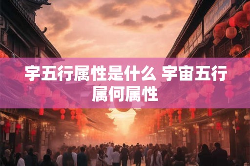 宇五行属性是什么 宇宙五行属何属性