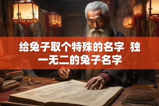 给兔子取个特殊的名字  独一无二的兔子名字