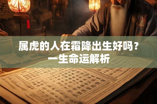 属虎的人在霜降出生好吗？一生命运解析