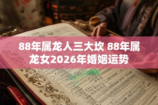 88年属龙人三大坎 88年属龙女2026年婚姻运势 88年属龙人三大坎 88年属龙女2026年婚姻运势
