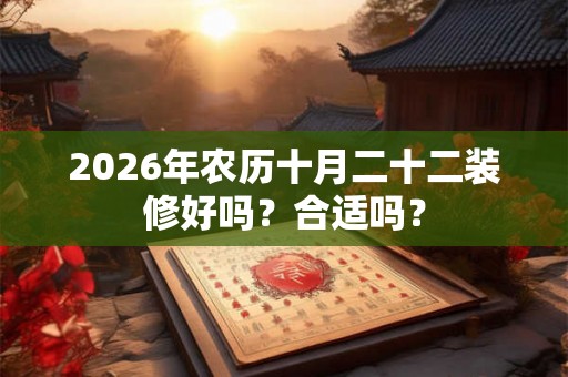 2026年农历十月二十二装修好吗?合适吗? 2026年农历十月二十二装修好吗?合适吗?