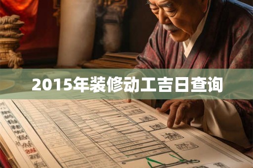 2015年装修动工吉日查询
