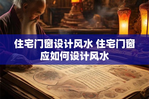 住宅门窗设计风水 住宅门窗应如何设计风水