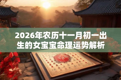 2026年农历十一月初一出生的女宝宝命理运势解析