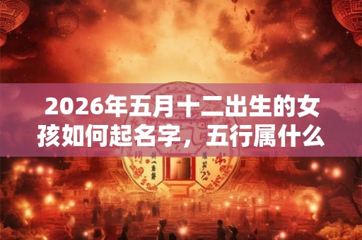 2026年五月十二出生的女孩如何起名字，五行属什么