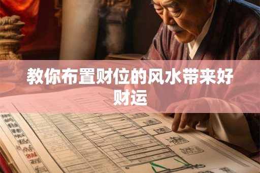 教你布置财位的风水带来好财运
