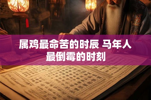 属鸡最命苦的时辰 马年人最倒霉的时刻