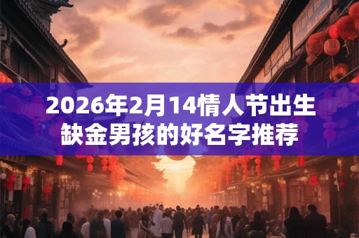 2026年2月14情人节出生缺金男孩的好名字推荐