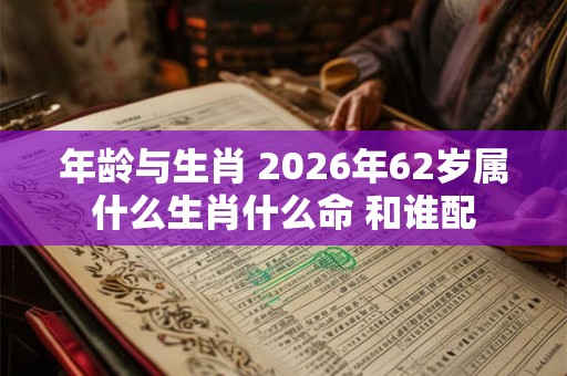 年龄与生肖 2026年62岁属什么生肖什么命 和谁配