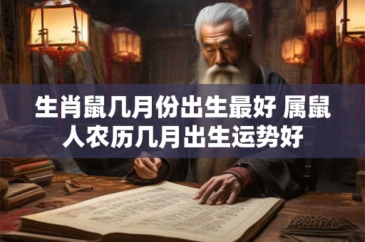 生肖鼠几月份出生最好 属鼠人农历几月出生运势好