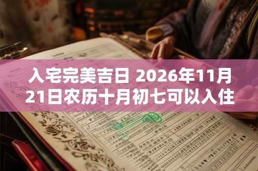入宅完美吉日 2026年11月21日农历十月初七可以入住吗 入宅完美吉日 2026年11月21日农历十月初七可以入住吗