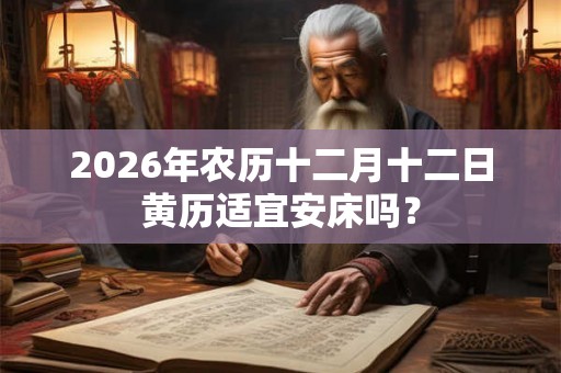 2026年农历十二月十二日黄历适宜安床吗？