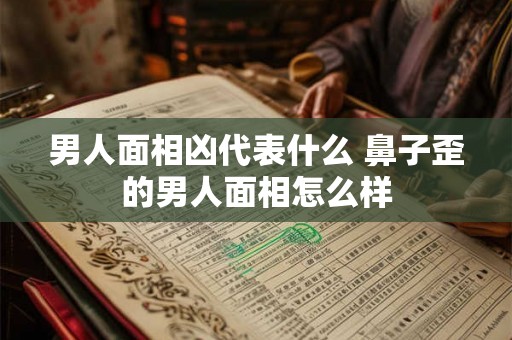 男人面相凶代表什么 鼻子歪的男人面相怎么样