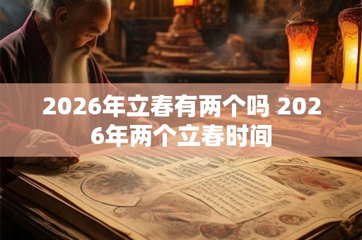 2026年立春有两个吗 2026年两个立春时间 2026年立春有两个吗 2026年两个立春时间