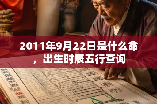 2011年9月22日是什么命，出生时辰五行查询