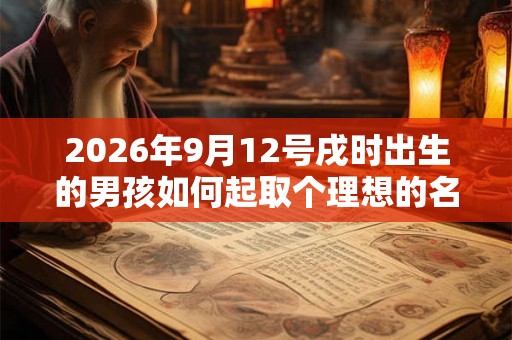 2026年9月12号戌时出生的男孩如何起取个理想的名字，五行属什么