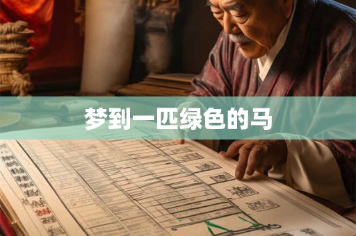 梦到一匹绿色的马