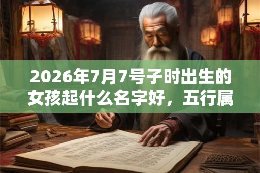 2026年7月7号子时出生的女孩起什么名字好，五行属什么