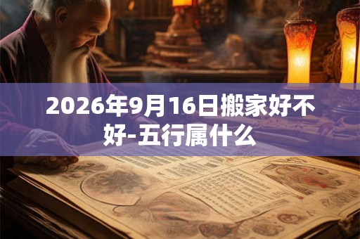 2026年9月16日搬家好不好-五行属什么